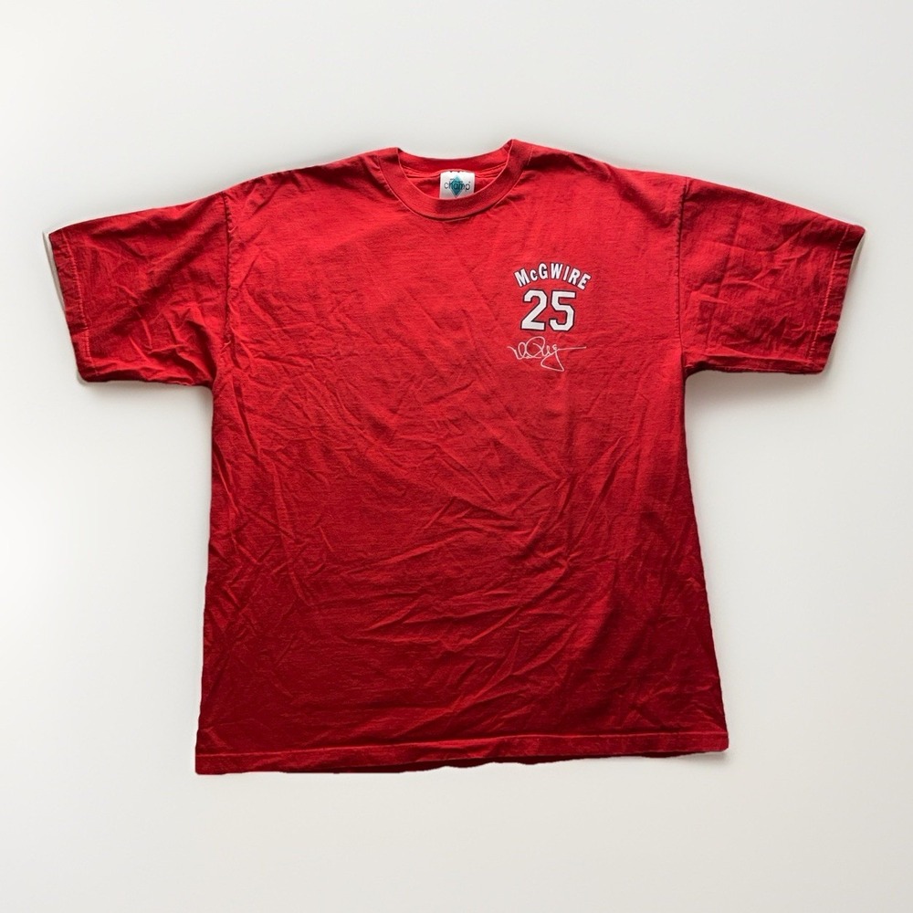 Vintage Mark McGwire Shirt Mens 2XL Red 25 MLB Baseball St Lous Cardinals